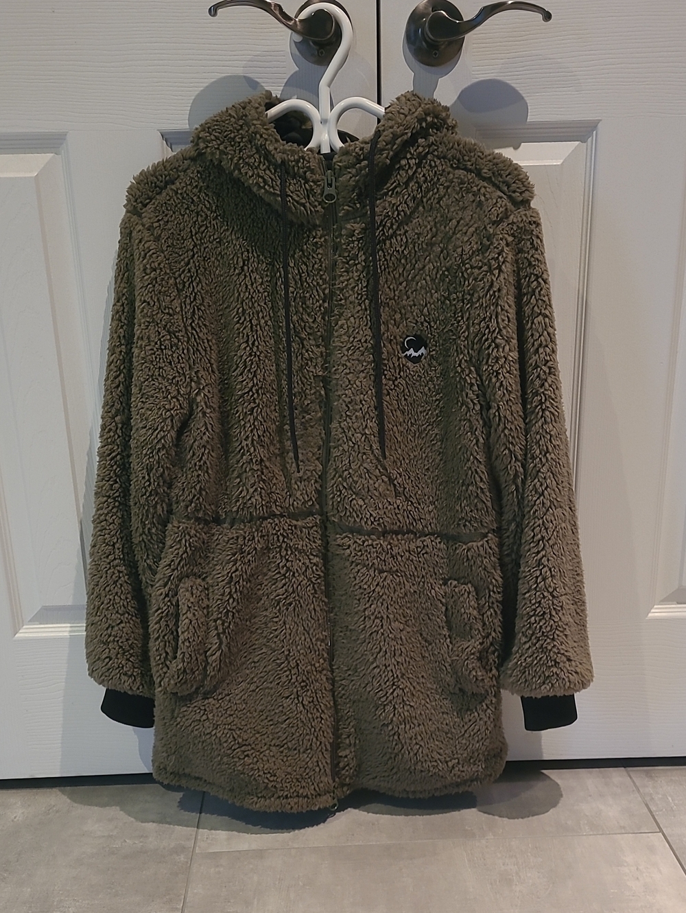 Zyia Teddy Olive Faux-Sherpa Coat - Women's